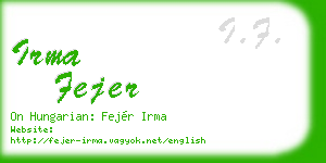 irma fejer business card